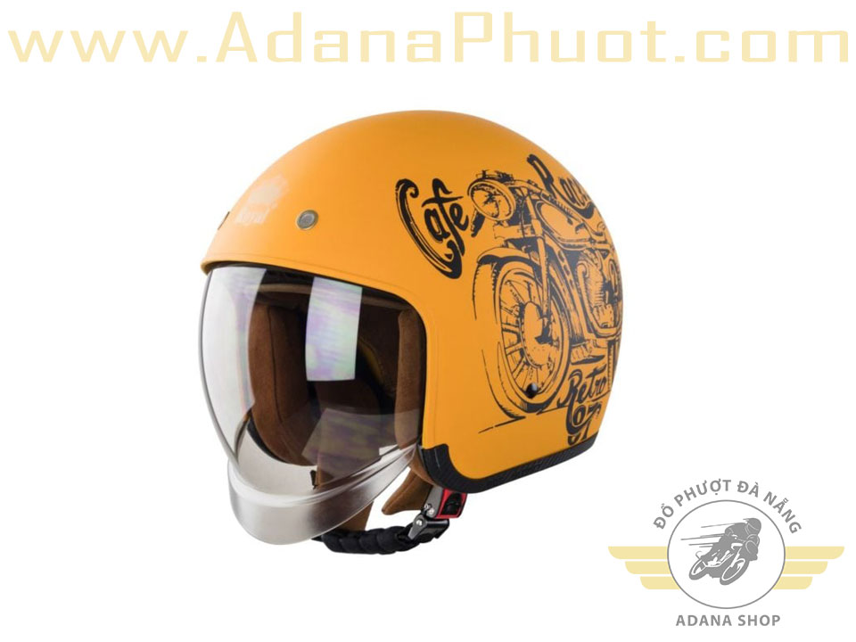 Mũ 3/4 Royal M139B - V7 Cafe Racer Nhám